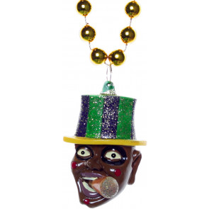 Mardi Gras Cigar Man Necklace