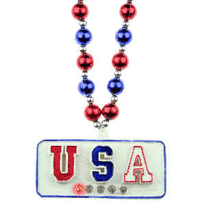Flashing USA Necklace