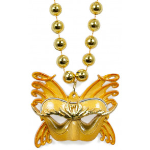 Gold Butterfly Mask Necklace