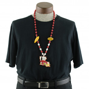 Louisiana State Crawfish Time Hand Strung Bead Necklace