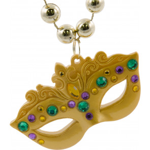 Jeweled Mardi Gras Mask Necklace