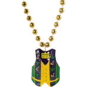 PGG Mardi Gras Vest Bead Necklace