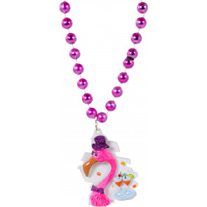 Toasting Cocktail Flamingo Bead Necklace
