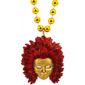 Featherburst Mask Necklace