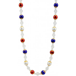 Filigreed Patriotic Beads Necklace