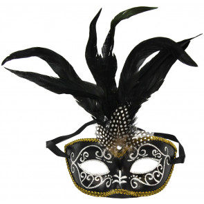 Exotic Eye Mask: Black and Silver