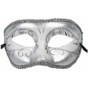 Sparkling Silver Eye Mask