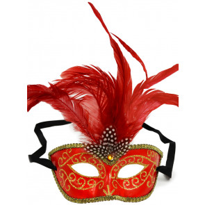 Exotic Eye Mask: Red and Gold