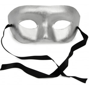 Paper Mache Eye Mask: Silver