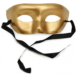 Paper Mache Eye Mask: Gold