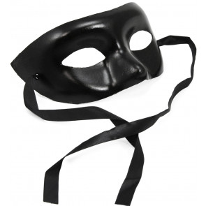 Paper Mache Eye Mask: Black