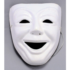 Unpainted Paper Mache Comedy Mask