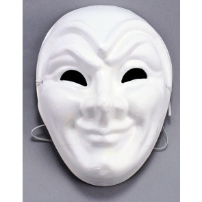 Unpainted Paper Mache Joker Mask