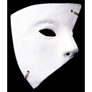 Unpainted Paper Mache Phantom Mask