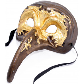 Long Beak Mask: Gilded Bronze