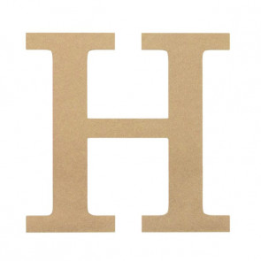 10" Decorative Wood Letter: H