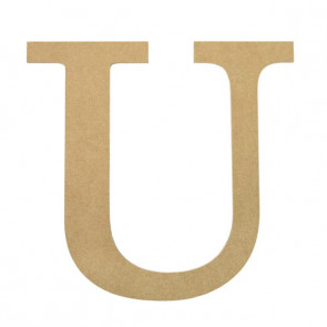 10" Decorative Wood Letter: U