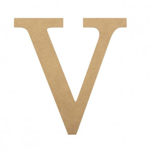 10" Decorative Wood Letter: V