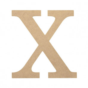 10" Decorative Wood Letter: X