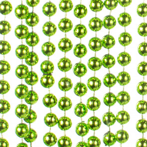  10mm Beads 33" Metallic Lime Green