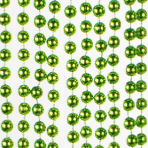  7mm Beads 33" Metallic Lime Green