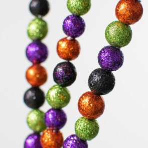 Beaded Glitter Ball Spray: Purple, Lime, Black, Orange (25