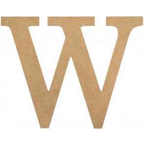 10" Decorative Wood Letter: W