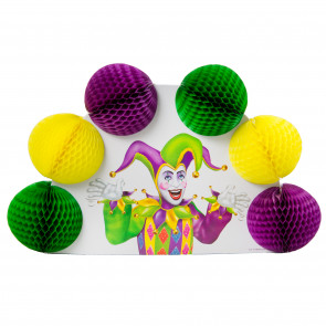 Juggling Jester Mardi Gras Pop-Over Centerpiece (10")