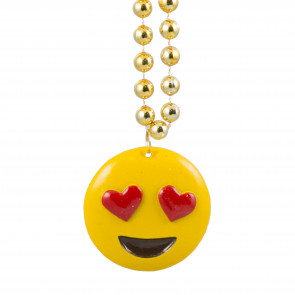 10mm 33" Emoji Beads: Heart Shaped Eyes