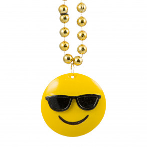 10mm 33" Emoji Beads: Cool Smile