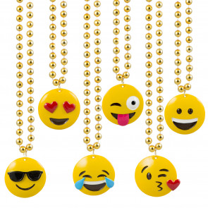 10mm 33" Emoji Beads: 6 Piece Assortment