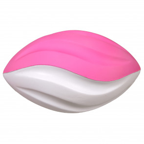 Foam Spiral Footballs: Pink & White (24)