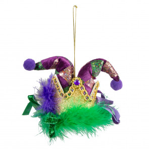 Jester Crown Ornament with Feathers