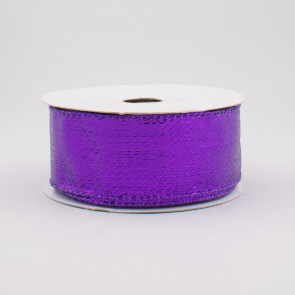 1.5" Metallic Lame Ribbon: Purple (10 Yards) 