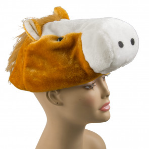 Plush Brown Pony Hat