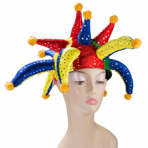 Spiked Jester Hat: Sequin on Multicolor