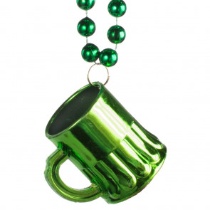 10mm 33" Shot Glass Necklace: Green (12)