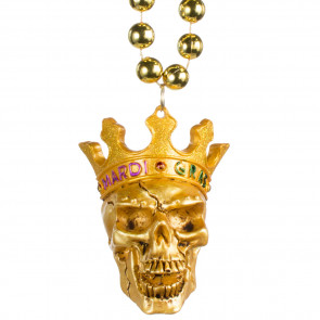 Mardi Gras King Skull Necklace