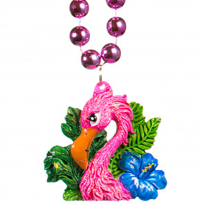Tropical Flamingo Bead Necklace