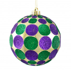 150MM Indent Dot Ball Ornament: Mardi Gras
