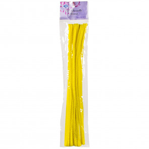 12" Chenille Stem Pipe Cleaner: Yellow (25)