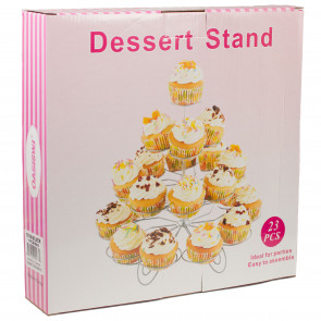 Wire Spiral Cupcake Stand: 4 Tier (Holds 23)
