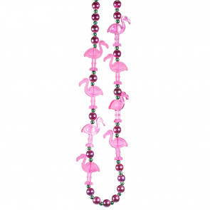Hand-Strung Pink Flamingo Necklace