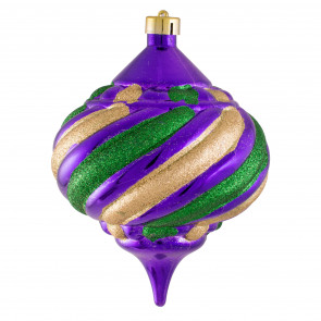 8" Jumbo Swirl Glitter Ornament