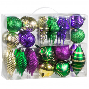 Mardi Gras Ornament Assorted Box (40)