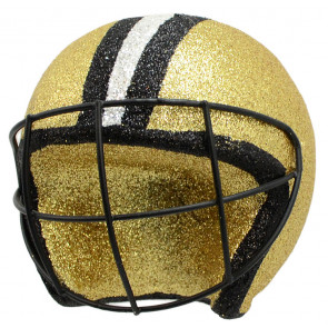 Football Helmet Ornament: Black & Gold (4