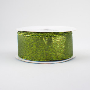 1.5" Metallic Ribbon: Lime Green (10 Yards)