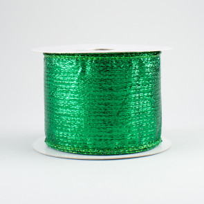 2.5" Metallic Lamé Ribbon: Emerald Green (10 Yards)