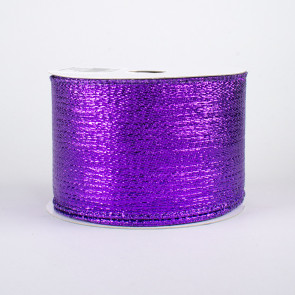 2.5" Metallic Lamé Ribbon: Purple (10 Yards)