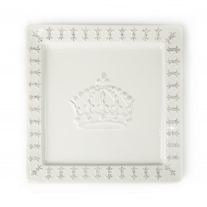 14" Square Serving Platter: Crown